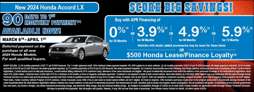 New 2024 Honda Accord LX APR Special