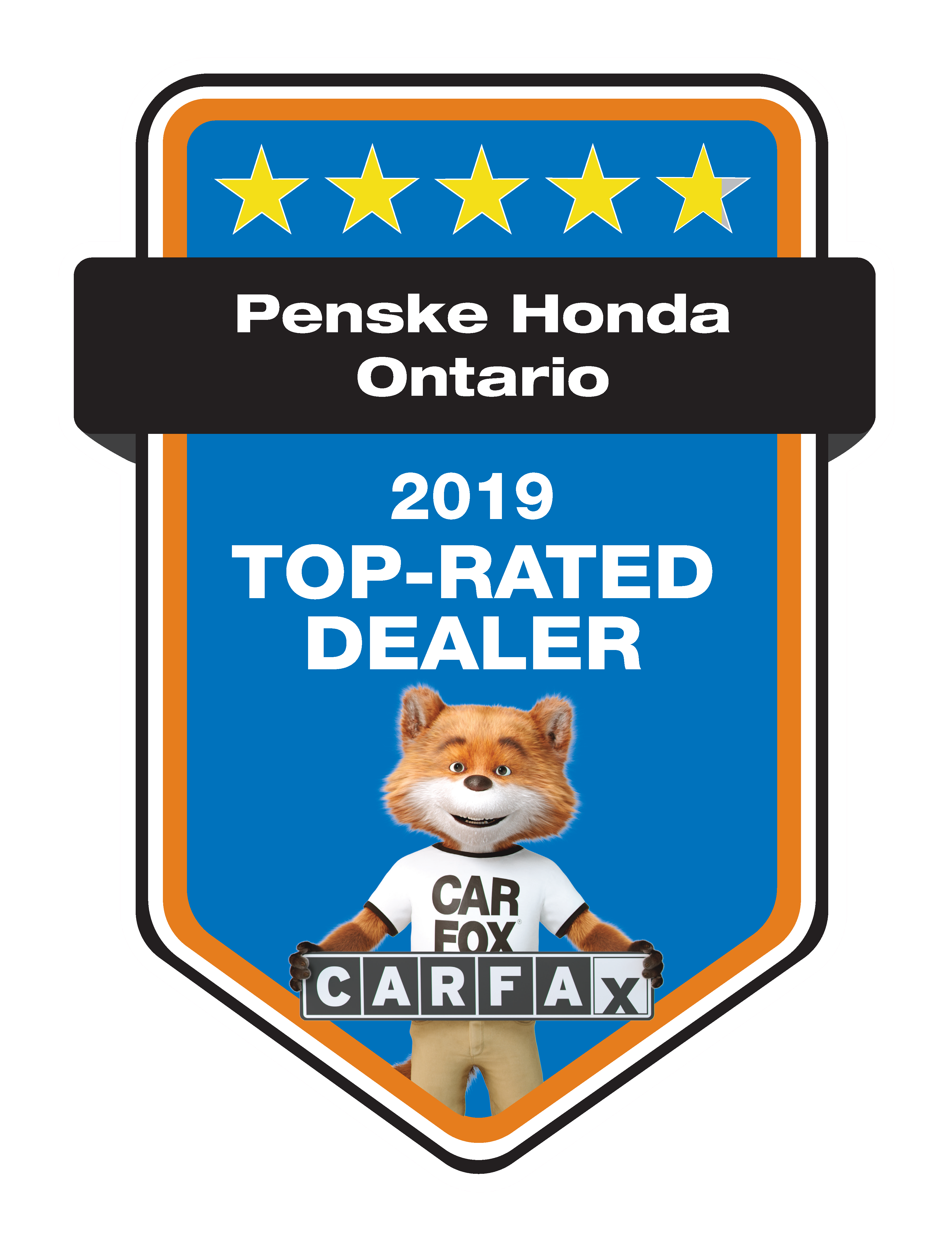 Penske Honda Ontario in Ontario, CA is CarFax Top Rated Dealer of the Year 2019